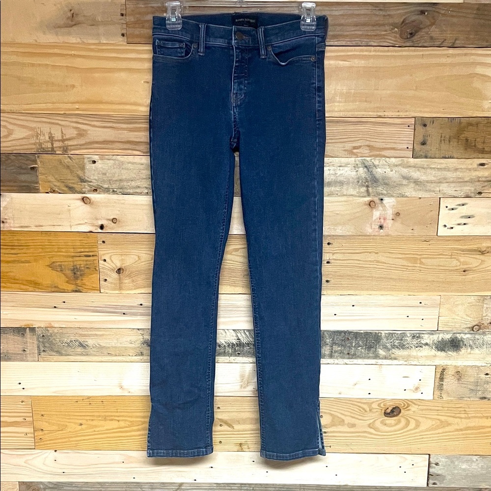 Banana Republic size 25/0 Dark Color Denim Mid-rise Skinny Jean with Side Slits